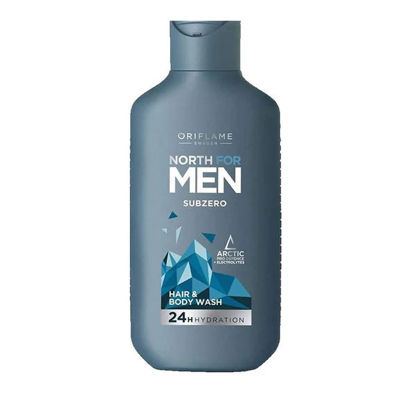 Oriflame North For Men Subzero Hair & Body Wash - 24H Hydration - 250 Ml