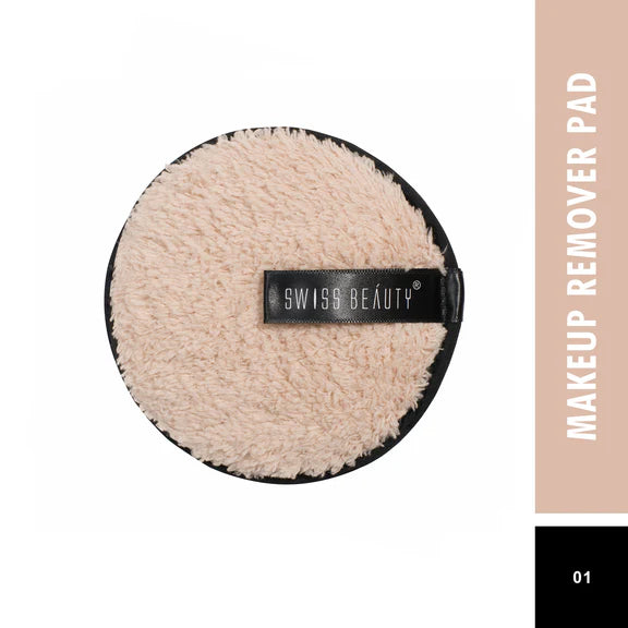 Swiss Beauty Soft & Gentle Cleansing Reusable Makeup Remover Pad - 8904409713191_cream - 8 gm