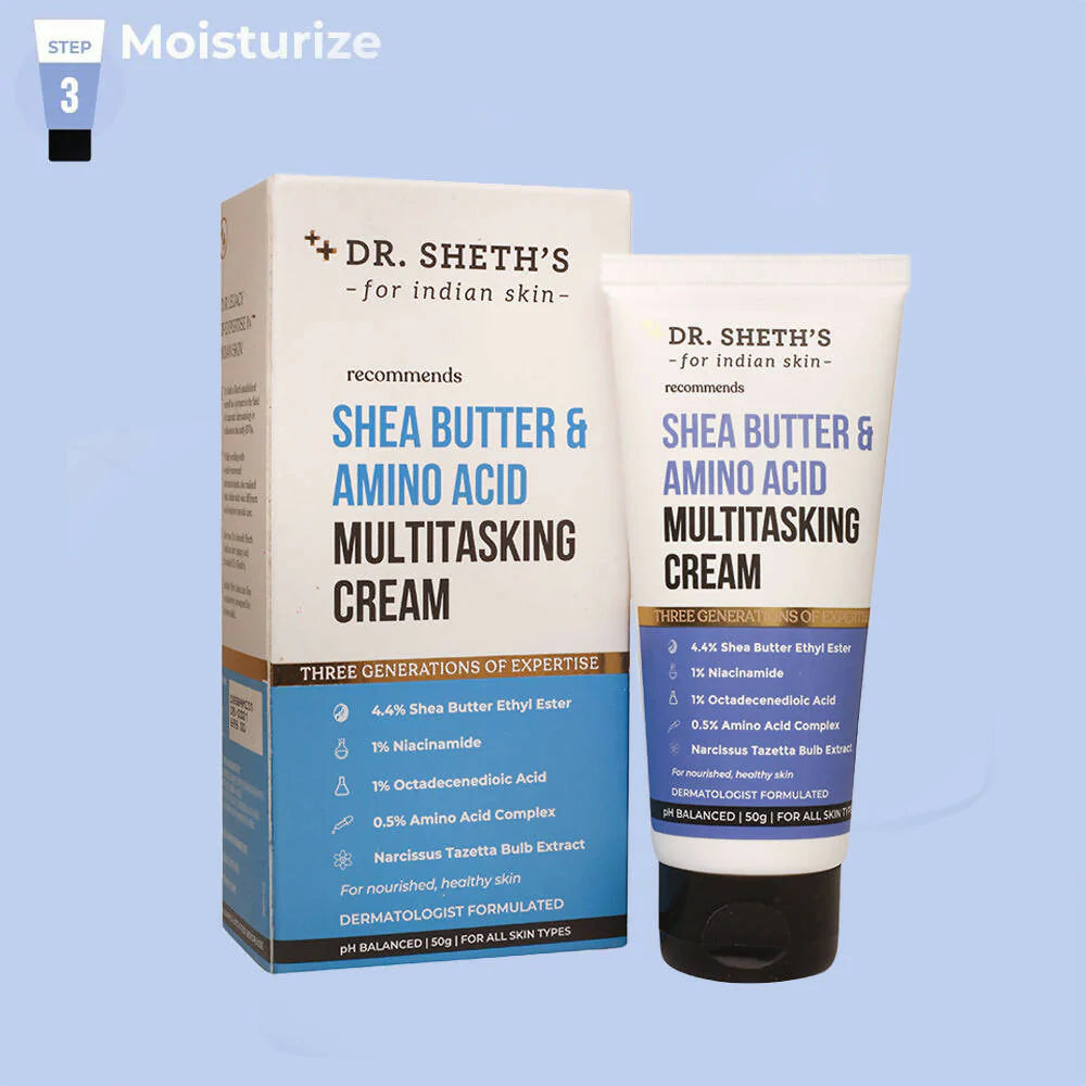 Dr. Sheth's Shea Butter Face Cream with 1% Niacinamide For Dryness, Damaged Skin, For All Skin Types