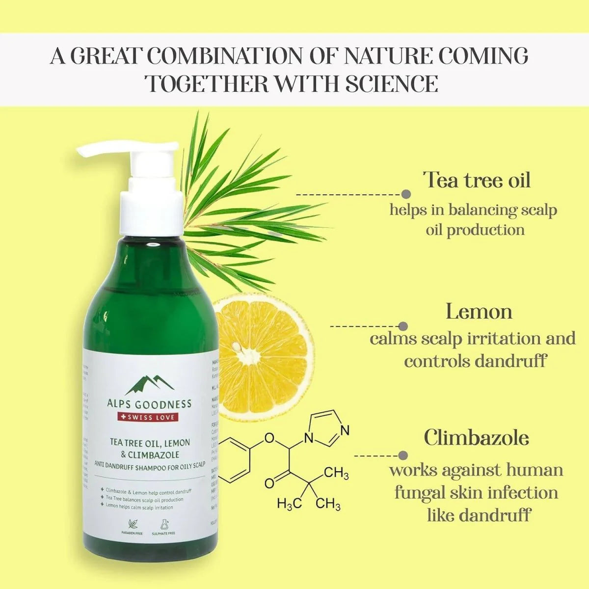 Alps Goodness Tea Tree Oil, Lemon & Climbazole Anti-Dandruff Shampoo