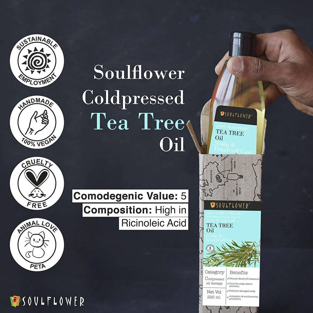 Soulflower Pure & Natural Tea Tree Oil Scalp & Dandruff Care
