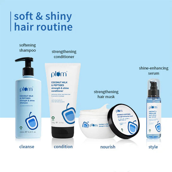 Plum Coconut & Peptides Strength & Shine Combo - combo