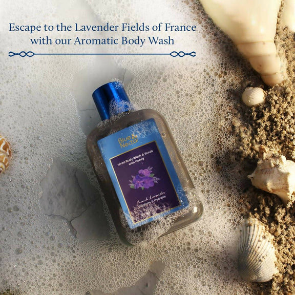 Blue Nectar Niraa Body Wash & Scrub with Honey - French Lavender - 250 ml