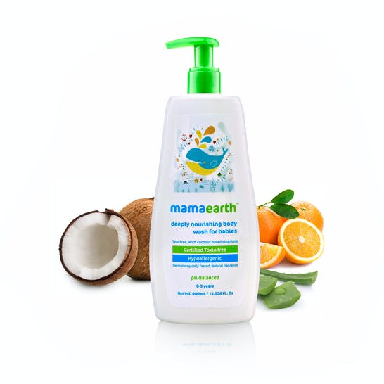 Mamaearth Deeply Nourishing Baby Body Wash For Natural Cleansers & Tear-Free Formula -100 ml