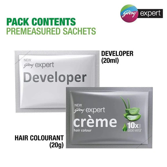 Godrej Expert Rich Creme Hair Natural Black Colour - Pack of 2