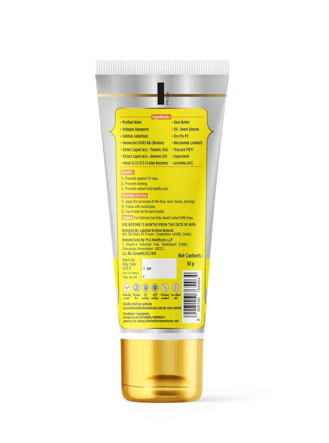 Lakshmi Krishna Sunscreen SPF 50