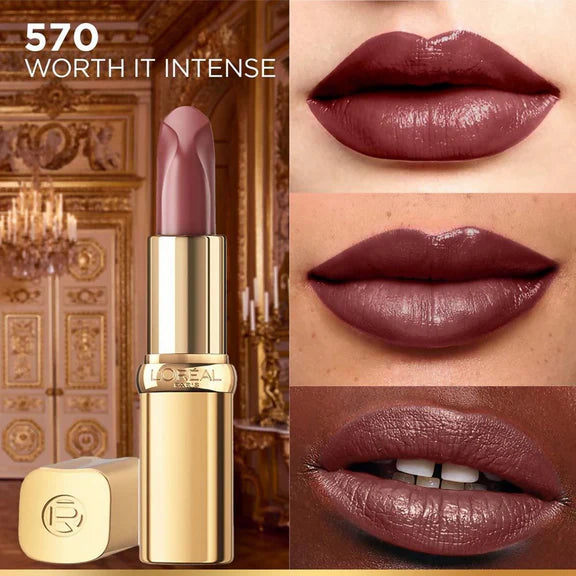 L'Oreal Paris Color Riche Satin Lipstick - 570 Worth It Intense - 4 gm
