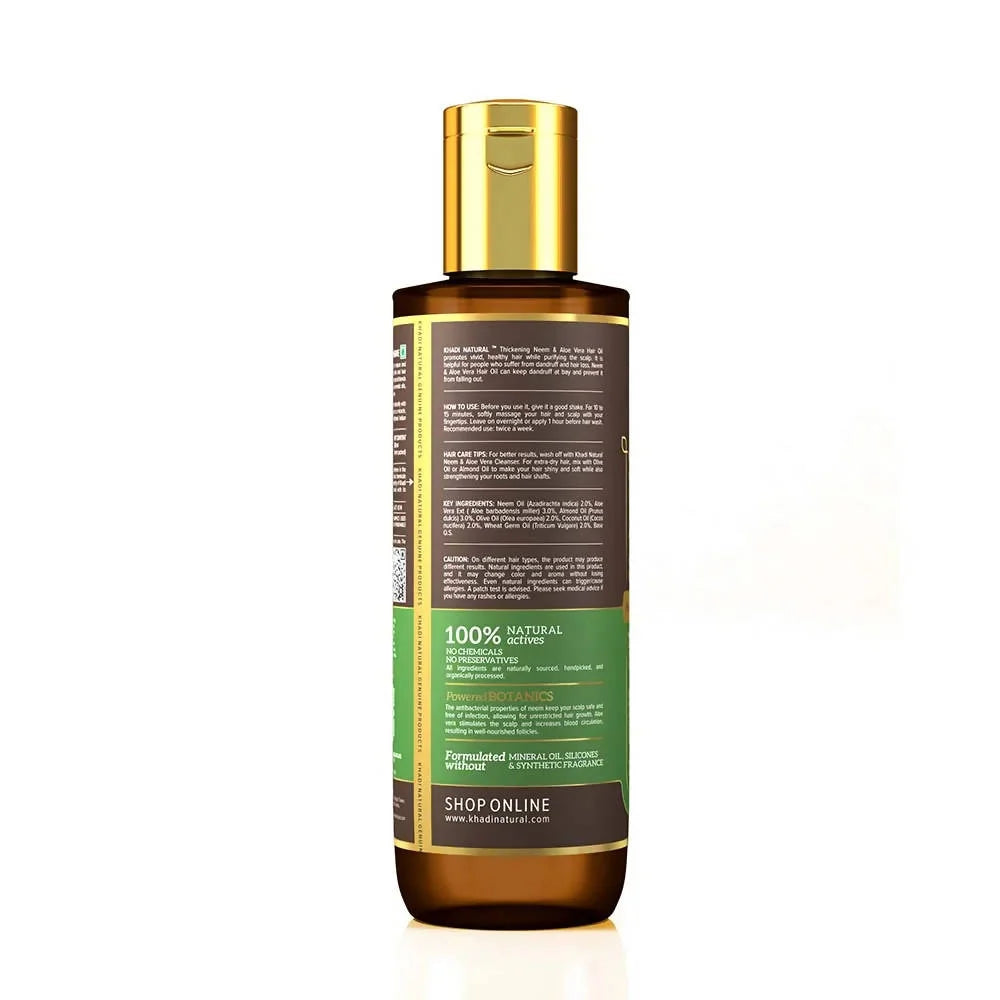 Khadi Natural Neem & Aloe Vera Hair Oil With Wheat Germ - 200 ml