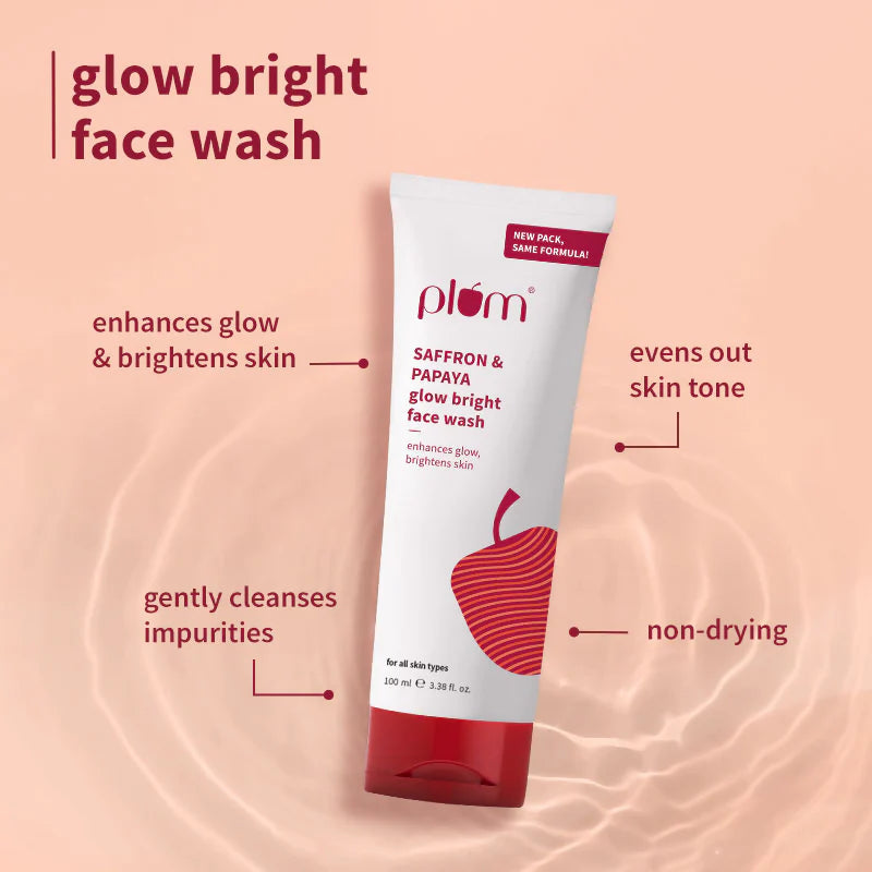 Plum CSMS Combo - Saffron Face Wash & Moisturizer & Niacinamide Face Serum & SPF Sunscreen - combo