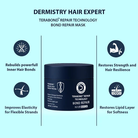 Dermistry Bond Repair Hair Mask & Serum with TeraBond Maleic Acid & Protein - combo