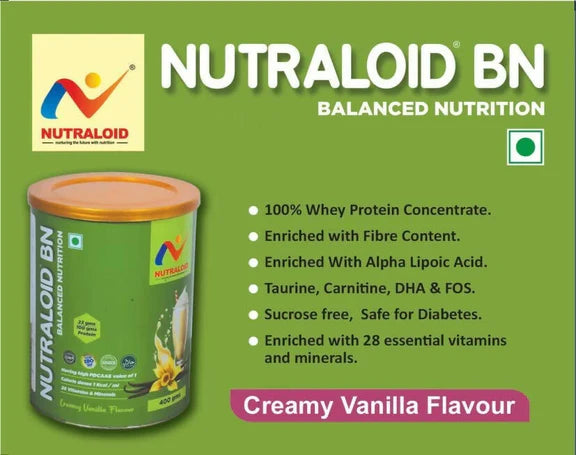 Nutraloid Bn (Balanced Nutrition) Creamy Vanilla Flavour - 400 gm