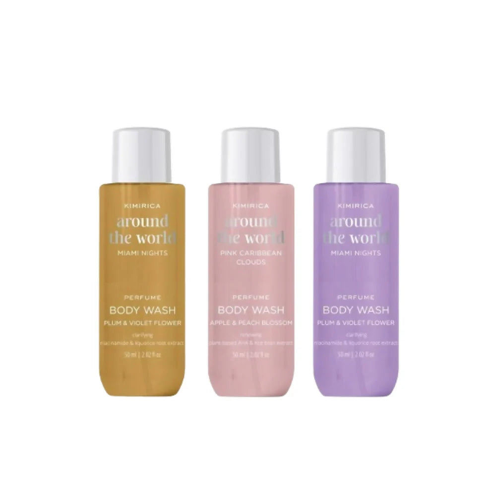 Kimirica Around The World Perfume Body Wash Trio Kit Gift Set - combo