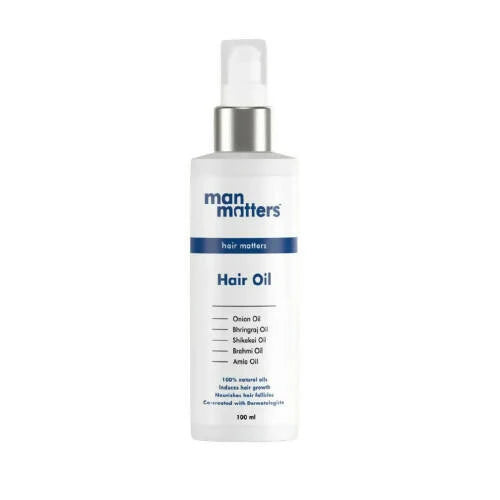 Man Matters Hair Growth Oil With Bhringraj Oil, Onion Oil, Amla Oil, Shikakai Oil & Brahmi Oil