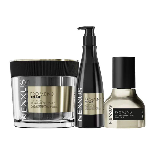 Nexxus Promend Repair Keratinizing Shampoo + Mask + Serum Combo - combo