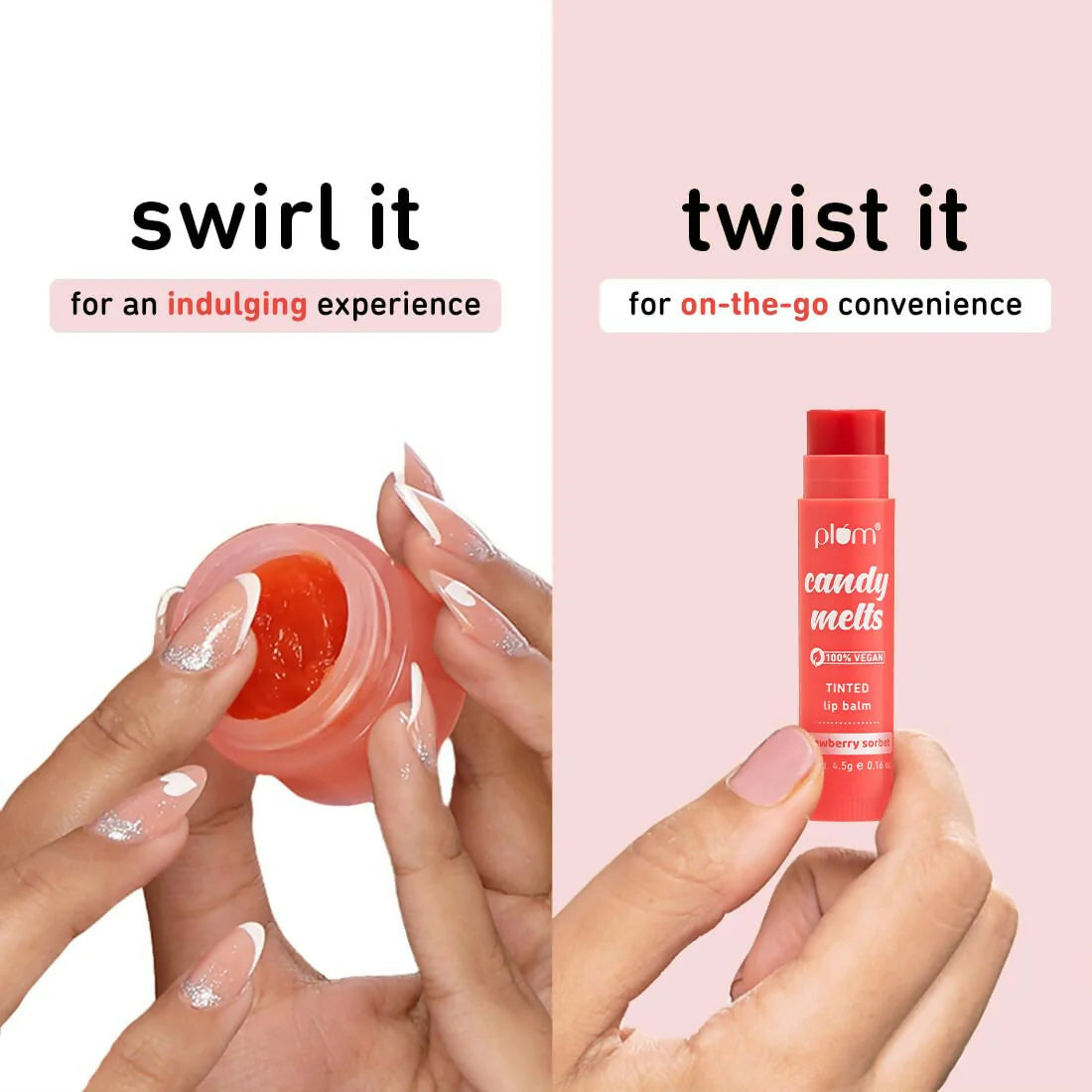 Plum Candy Melts Strawberry Sorbet Tinted Lip Balm - 4.5 gm