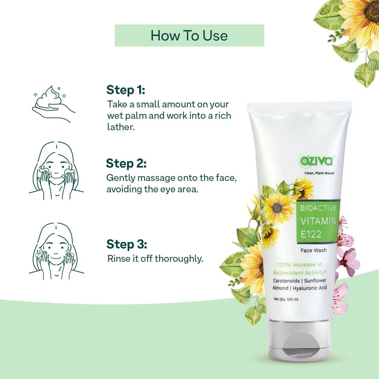 OZiva Bioactive Vitamin E122 Face Wash