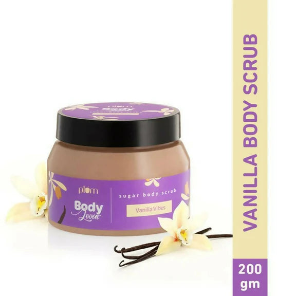 Plum Body lovin Vanilla Vibes Sugar Body Scrub - 200 gm