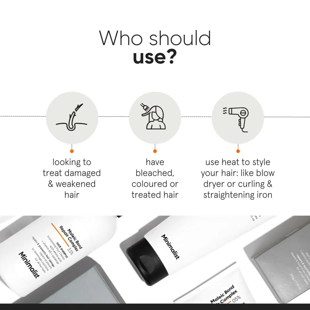 Minimalist Maleic Bond Repair Complex Shampoo & Hair Mask Combo