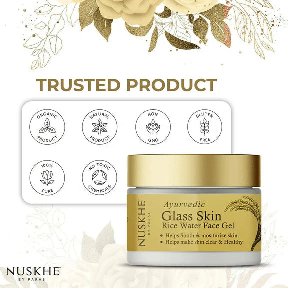 Nuskhe By Paras Ayurvedic Glass Skin Rice Water Face Gel - 50 gm