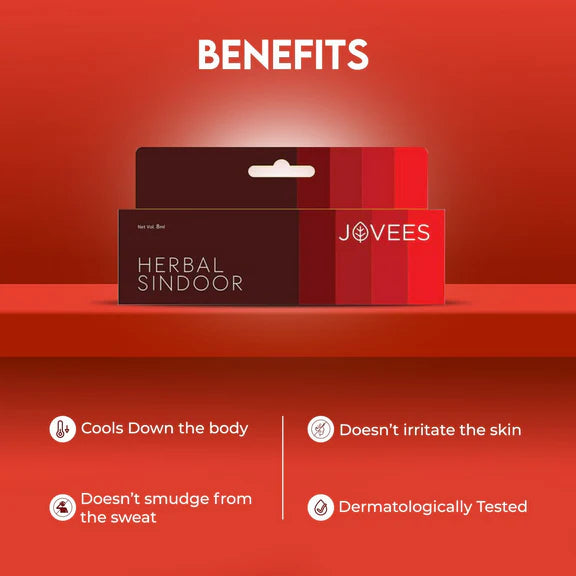 Jovees Sindoor Maroon Rich Color Quick Drying, Long Lasting - 5 ml