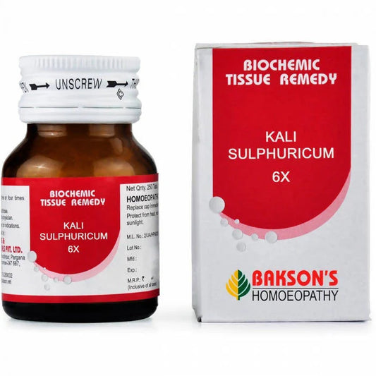 Bakson's Homeopathy Kali Sulphuricum Biochemic Tablets -6X
