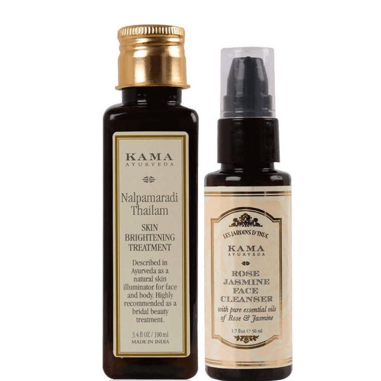 Kama Ayurveda Nalpamaradi Thailam & Rose Jasmine Face Cleanser Combo