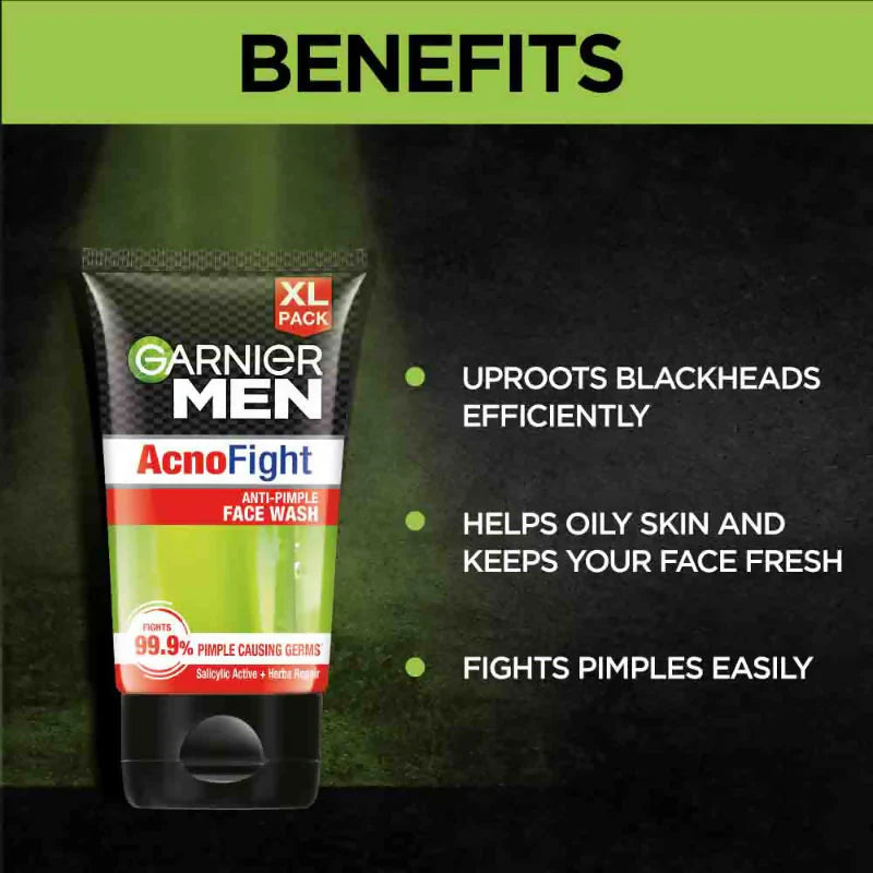 Garnier Men Acno Fight Facewash For Pimple And Acne Prone Skin