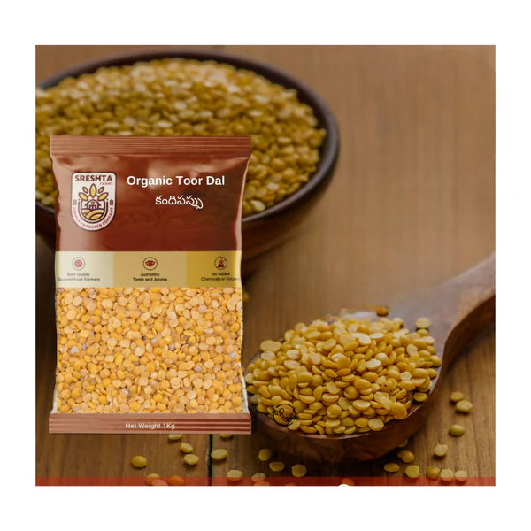 Sreshta Farms Organic Toor Dal (Kandi Pappu