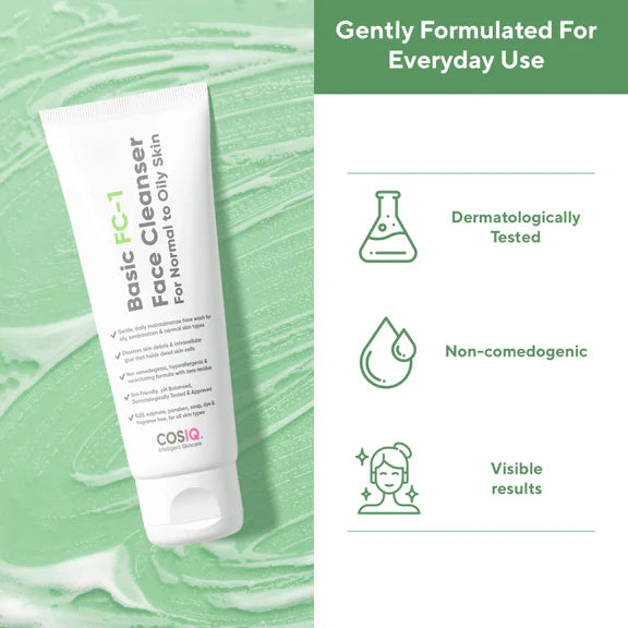 Cos-IQ FC-1 Face Cleanser for Oily Skin - 100 ml