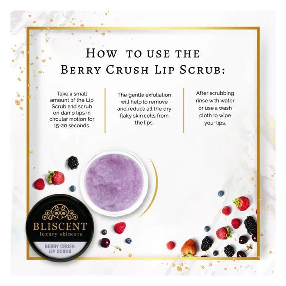 Bliscent Berry Crush Lip Scrub - 10 gm