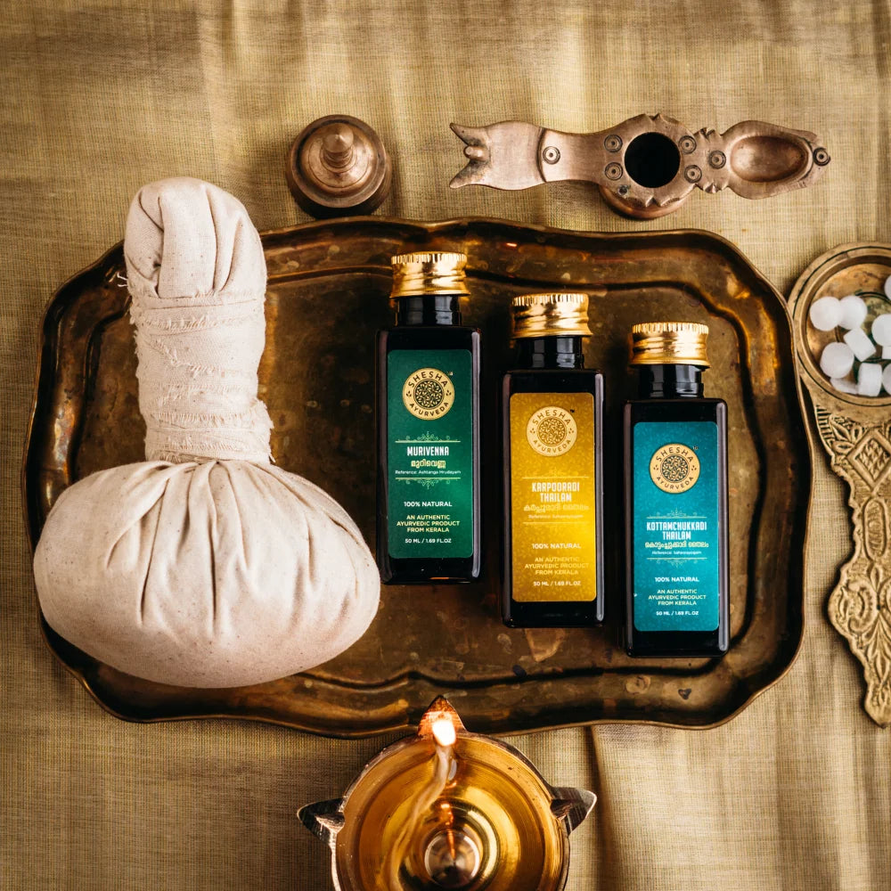Ayurvedic Pain Relief & Healing Combo - 4 Items | Joint Pain, Muscle Pain & Inflammation Relief