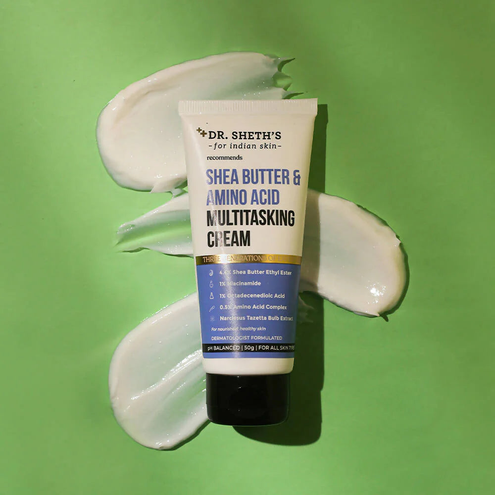 Dr. Sheth's Shea Butter Face Cream with 1% Niacinamide For Dryness, Damaged Skin, For All Skin Types