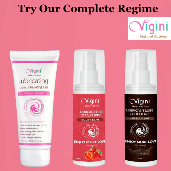 Vigini Intimate Strawberry Lubricant Personal Lube Water Based Gel - 50 ml