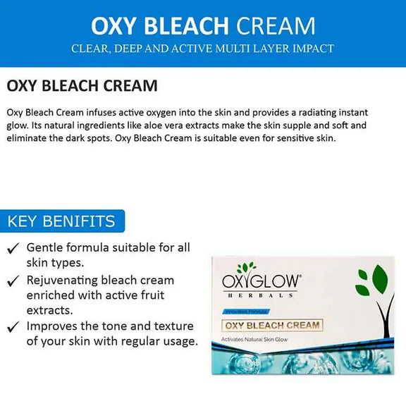 Oxyglow Herbals Oxy Bleach Cream - 50 gm