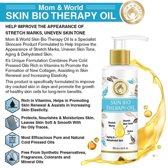 Mom & World Skin Bio Therapy Oil For Stretch Marks - 200 ml