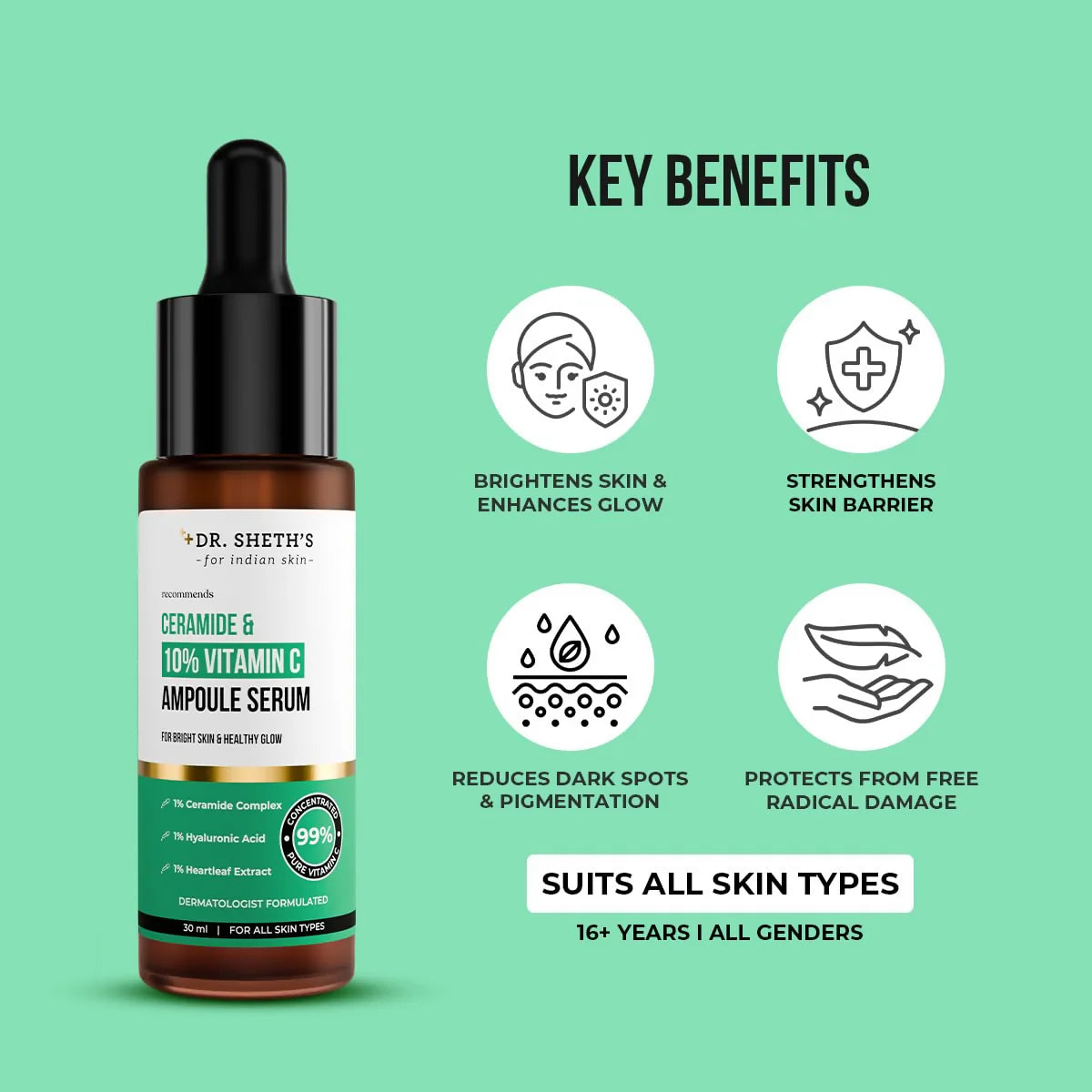 Dr. Sheth's Ceramide & 10% Vitamin C Ampoule Serum