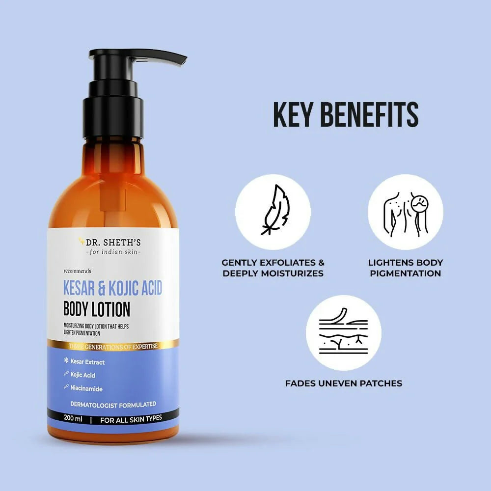Dr. Sheth's Kesar & Kojic Acid Daily Pigmentation Correction Face Cream & Body Lotion
