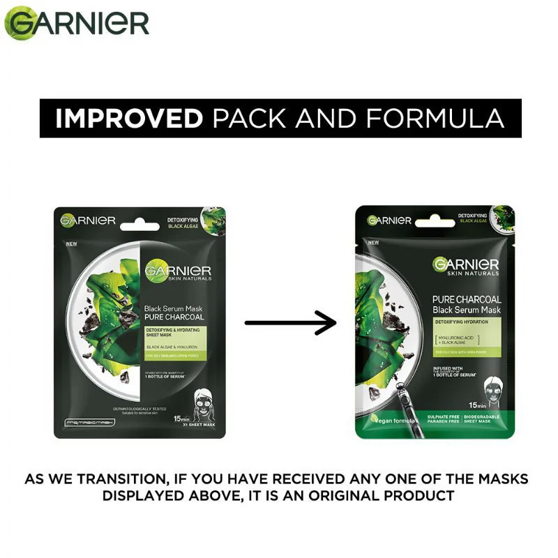 Garnier Skin Naturals Black Serum Mask Pure Charcoal