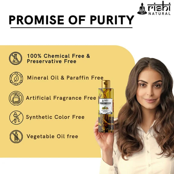 Rishi Natural Anti Grey Hair Oil - 150 ml