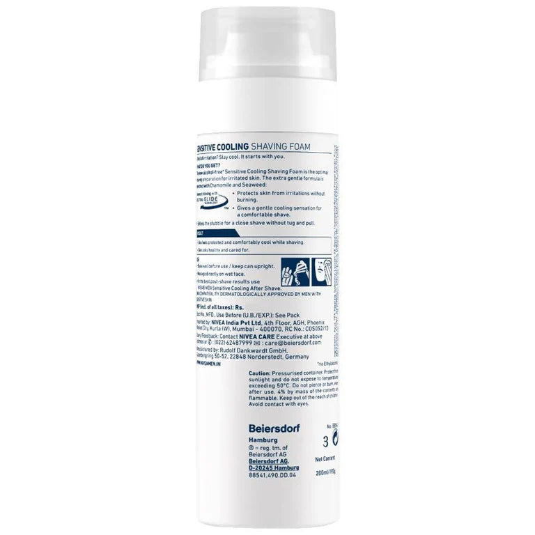 Nivea Men Sensitive Cooling Shaving Foam - 200 ml