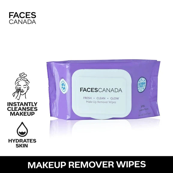 Faces Canada Fresh Clean Glow Makeup Remover Face Wipes - 30 Pieces