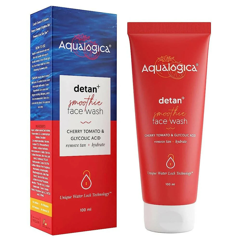 Aqualogica Detan+ Smoothie Face Wash, Remove Tan + Hydrate - 100 ml