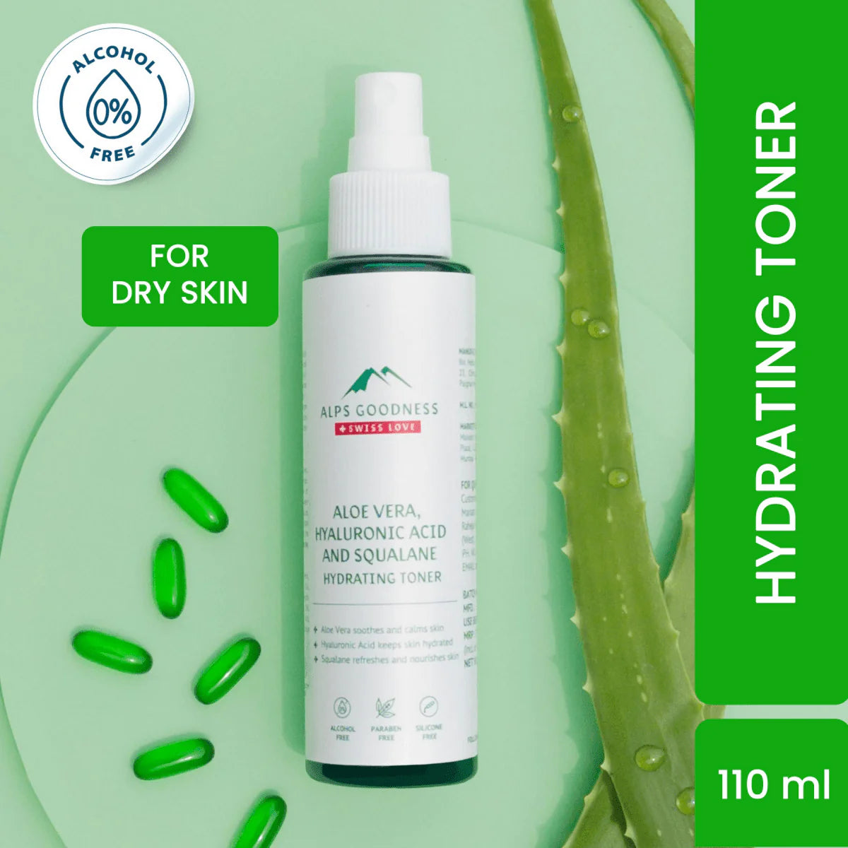 Alps Goodness Aloe Vera, Squalane & Hyaluronic Acid Hydrating Toner