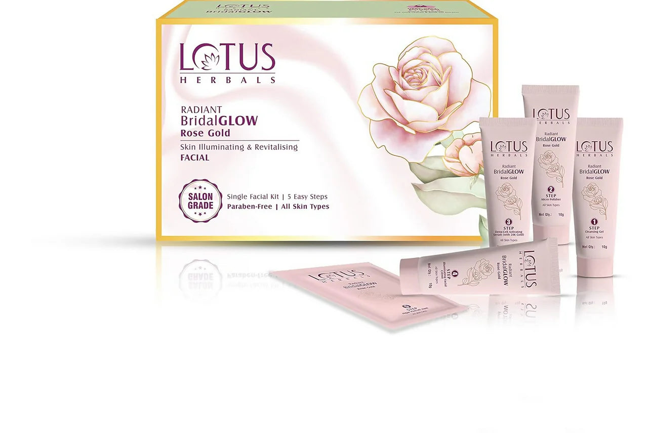 Lotus Herbals Radiant BridalGLOW Rose Gold Skin Illuminating Facial Kit