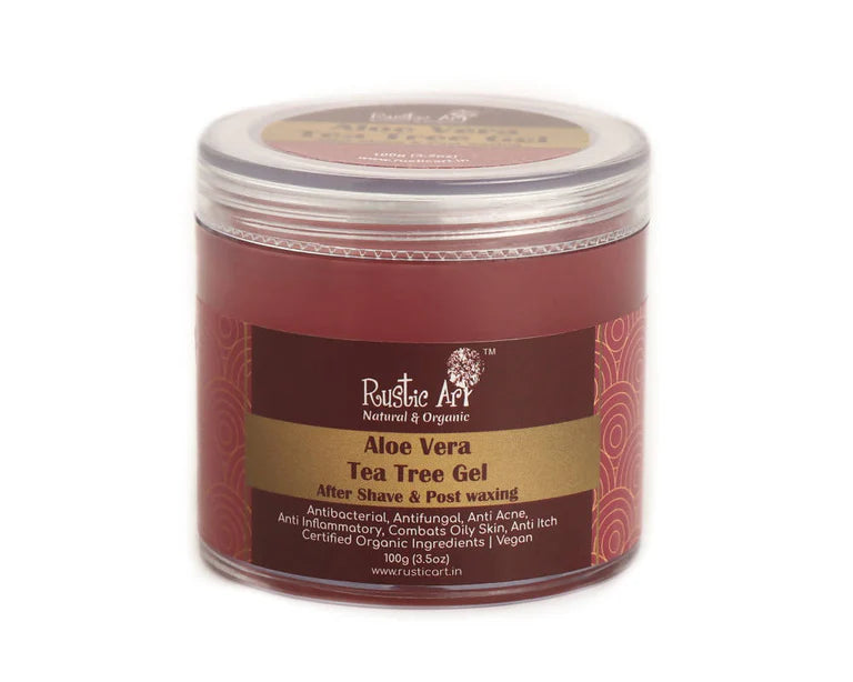 Rustic Art Tea Tree Gel After Shave & Post Waxing - 100 gm