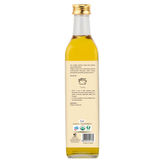 Praakritik Organic Peanut Oil - 500 ml
