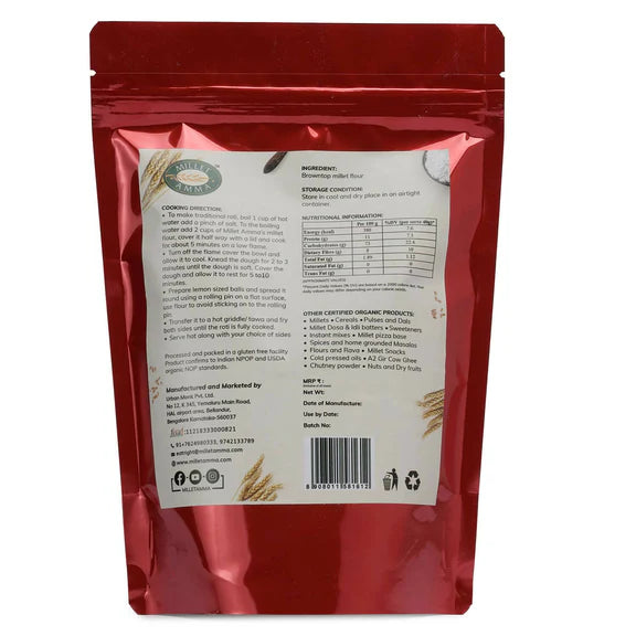 Millet Amma Organic Browntop Millet Flour - 500 gm