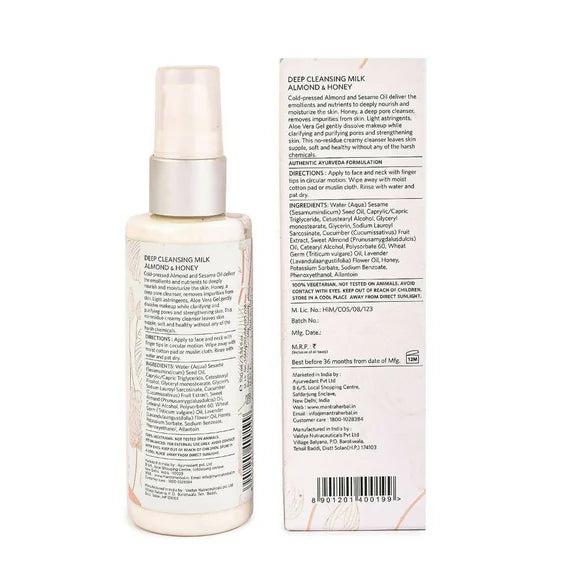 Mantra Herbal Deep Cleansing Milk Almond and Honey - 50 ml