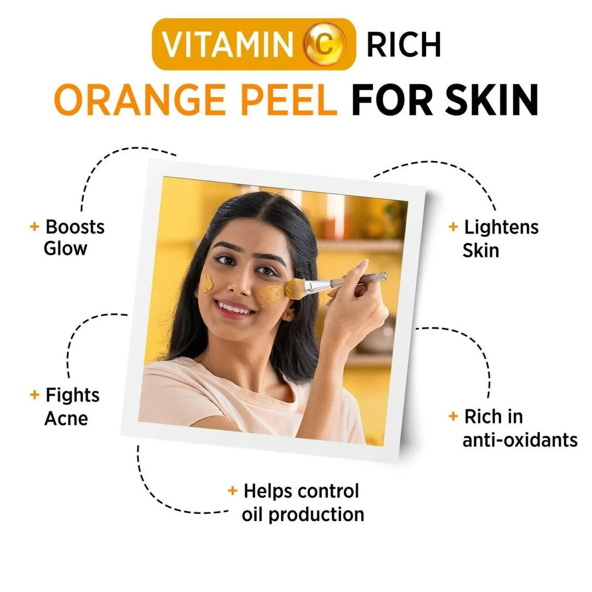 Alps Goodness Orange Peel Powder, for Hair Mask & Face Mask, Nourishes Hair Follicles, Glow Face