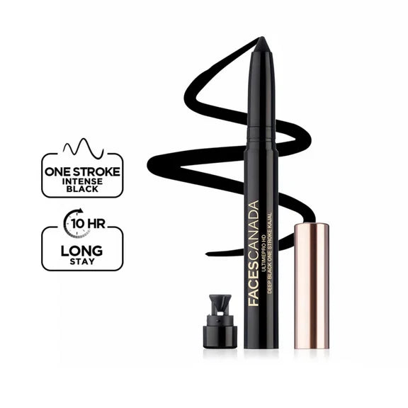 Faces Canada Ultime Pro HD Deep Black One Stroke Kajal - 1.4 gm